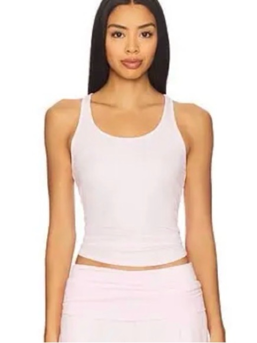 Lunya Pink Ribbed Tank Top Size Large